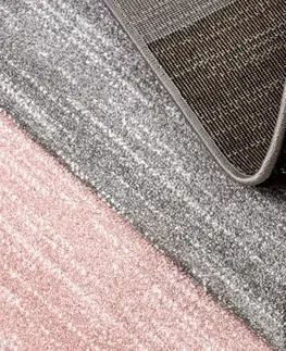 Koberce a koberečky Dywany Lusczow Kusový koberec ALTER Rino trojúhelníky růžový, velikost 140x190
