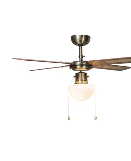 Stropni vetrak Průmyslový stropní ventilátor s lampou 100 cm dřevo - Wind
