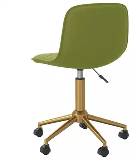 Jídelní sety Otočná jídelní židle samet / kov Dekorhome Tmavě zelená