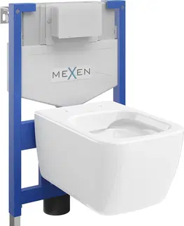 Záchody MEXEN/S WC předstěnová instalační sada Fenix XS-F s mísou WC Stella,  bílá 6803368XX00