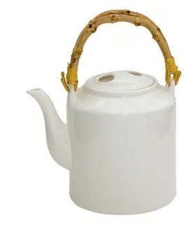 Džbány Bílá porcelánová konvice na čaj Nia - Ø 13*23 cm / 1500 ml Clayre & Eef 6CETE0096