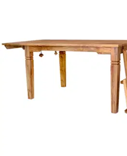 Jídelní stoly Rozkládací jídelní stůl Guru 140/200x90 z masivu mango