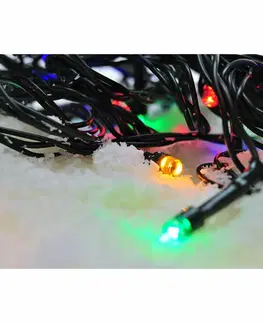 LED řetězy Solight LED venkovní vánoční řetěz, 100 LED, 10m, přívod 3m, 8 funkcí, časovač, IP44, vícebarevný 1V101-M