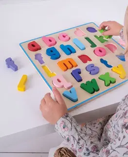 Živé a vzdělávací sady Bigjigs Toys Dětská abeceda - malá písmena