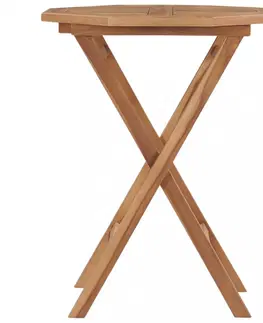 Zahradní stolky Skládací zahradní stolek 60x60 cm teaková dřevo Dekorhome