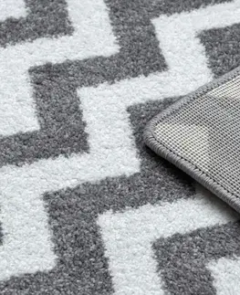 Koberce a koberečky Dywany Lusczow Kusový koberec SKETCH MIKE šedý / bílý - Cikcak, velikost 200x290