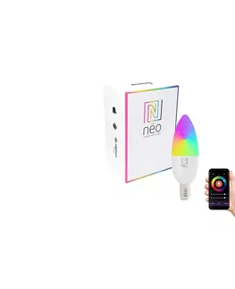 Žárovky  NEO SMART LED E14 6W RGB+CCT+CCT barevná a bílá, stmívatelná, WiFi 07716L
