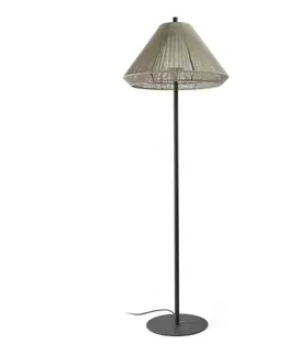 Stojací svítidla FARO SAIGON OUT 1950 C70 stojací lampa, šedá/béžová
