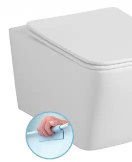 Záchody SAPHO PORTO závěsná WC mísa, Rimless, 36x52cm, bílá PZ102WR