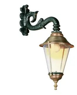 Venkovní nástěnná svítidla K.S. Verlichting Hoorn - Venkovní nástěnné svítidlo, spodní zásuvka, zelené