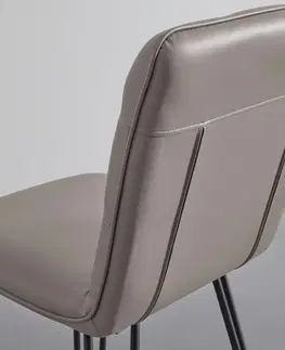 Židle do jídelny Židle Ivie - Šedohnědá Koženka