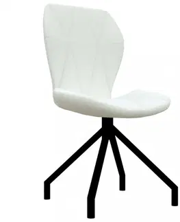Židle Jídelní židle 6 ks umělá kůže Dekorhome Černá