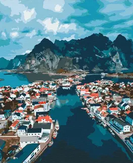 Příroda Malování podle čísel nádherné norské fjordy