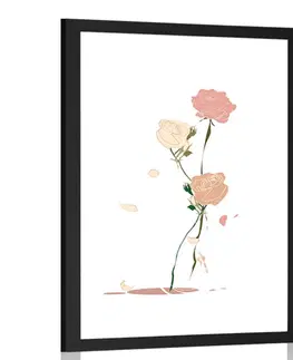 Motivy z naší dílny Plakát s paspartou krása květin