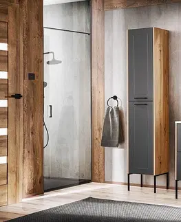 Koupelnový nábytek Comad Koupelnová skříňka vysoká Madera 800 dub artisan/grafit