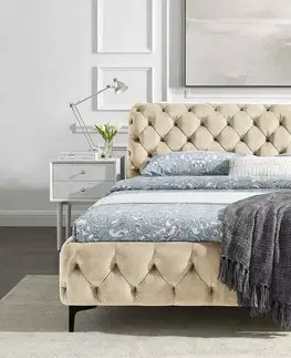 Designové postele LuxD Designová postel Rococo 180 x 200 cm šampaňský samet