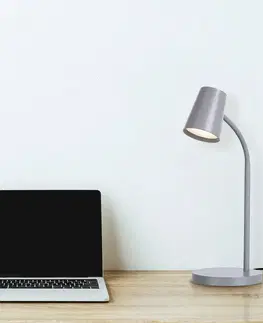 Stolní lampy NOWA GmbH LED stolní lampa Luis, 3stupňový stmívač, šedá