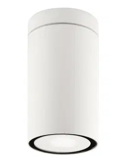 Moderní stropní svítidla NOVA LUCE venkovní stropní svítidlo CERISE bílý litý hliník a skleněný difuzor GU10 1x7W IP54 220-240V bez žárovky 9040021