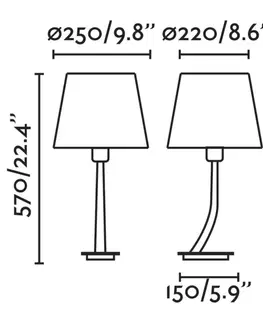 Designové stolní lampy FARO REM bronzová/bílá stolní lampa