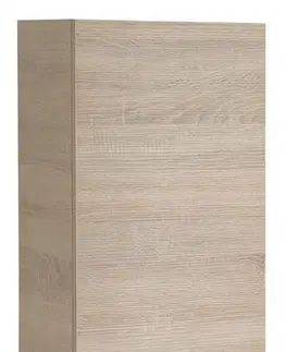 Koupelnový nábytek AQUALINE VEGA skříňka vysoká s košem, 40x150x31cm, dub platin VG960