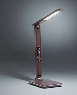 Stolní lampy kancelářské Paul Neuhaus LED stolní lampa Adriano, CCT, stmívatelná, hnědá