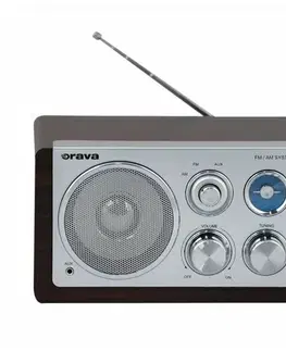 Elektronika Orava RR-19 C retro rádio, hnědá