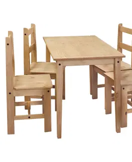 Jídelní sestavy Stůl + 4 židle CORONA 2 vosk 161611