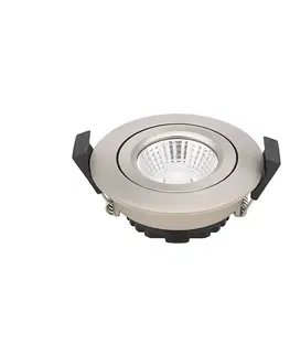 Bodovky 230V Sigor LED bodový podhled Diled, Ø 8,5 cm, 6 W, Dim-To-Warm, ocel