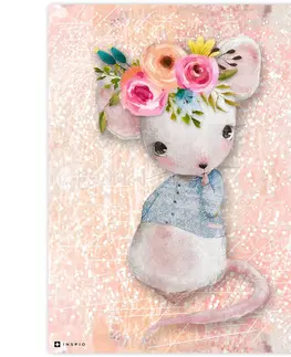 Obrazy do dětského pokoje Obrazy na stěnu do dětského pokoje - Myšička