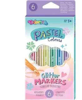 Hračky PATIO - Colorino pastelové fixy s brokátem