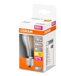 Stmívatelné LED žárovky OSRAM OSRAM Classic A LED E27 4,8W 2700K matná stmívací