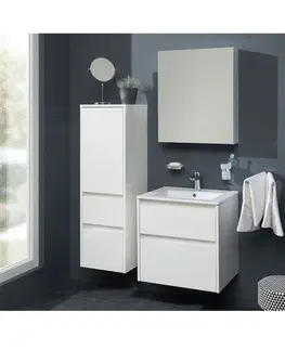 Koupelnová zrcadla MEREO Aira, Mailo, Opto, Bino, Vigo koupelnová galerka 60 cm, zrcadlová skříňka, bílá CN716GB
