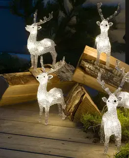 Venkovní vánoční figurky Konstsmide Christmas Světelné LED figurky sobů pro venkovní použití, sada 5 kusů