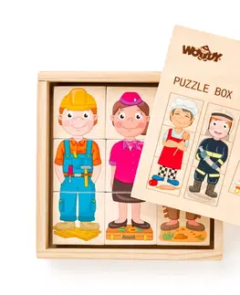 Hračky puzzle WOODY - Puzzle - Lidé a povolání z celého světa, v dř. krabičce