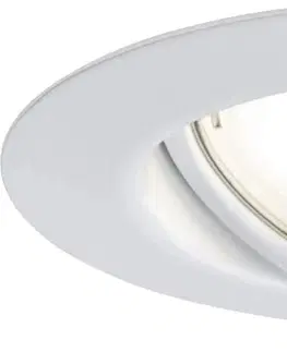 Bodovky do podhledu na 230V PAULMANN Vestavné svítidlo LED Base kruhové 1x5W bílá mat nastavitelné 934.13 P 93413