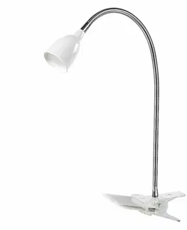 LED stolní lampy Solight LED stolní lampička, 2.5W, 3000K, clip, bílá barva WO33-W