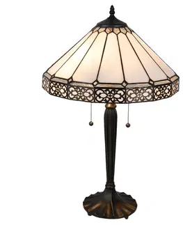 Svítidla Stolní lampa Tiffany Tatienne - Ø 41*62 cm / E27 / Max. 2x60 Watt Clayre & Eef 5LL-5211