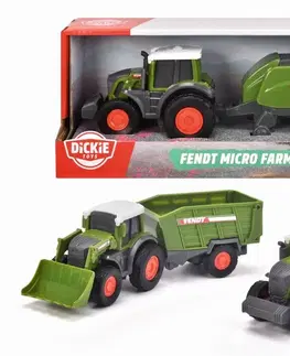 Hračky DICKIE - Traktor Fendt Micro Farmer, 18cm, 3 druhy, Mix produktů