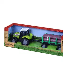 Hračky RAPPA - Traktor se zvukem a světlem s vlečkou na dřevo