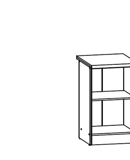 Kuchyňské dolní skříňky JAMISON, skříňka dolní 50 cm bez pracovní desky, levá, dub sonoma