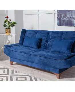 Pohovky a gauče Pohovka s lůžkem KELEBEK trojmístná tmavě modrá