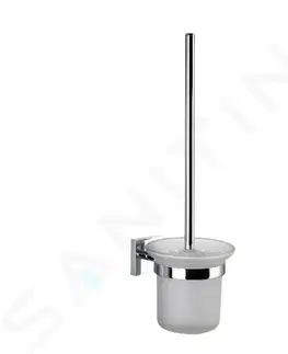 WC štětky Kielle Harmonia WC štětka nástěnná s držákem, matné sklo/chrom 40523000