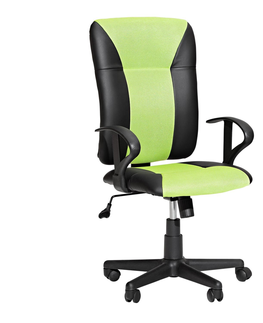 Kancelářské židle Kancelářské křeslo MANICA, černá/zelená