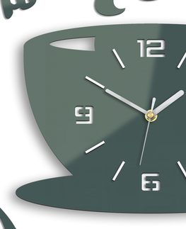 Nalepovací hodiny ModernClock Nástěnné hodiny Coffee šedé
