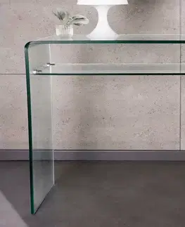 Konferenční stolky LuxD Designová konzola Phantom 100 cm sklo