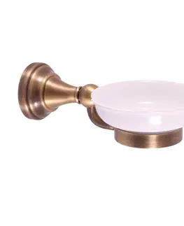 Misky na mýdlo SLEZAK-RAV Mýdlenka keramická stará mosaz (bronz) Koupelnový doplněk MORAVA RETRO, Barva: stará mosaz MKA0300SM