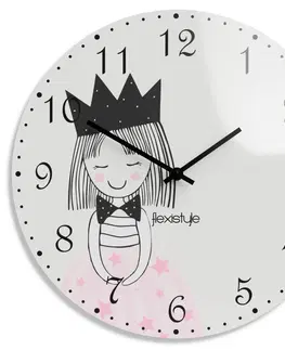 Dětské nástěnné hodiny Roztomilé dětské nástěnné hodiny s princeznou