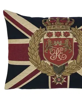 Dekorační polštáře Gobelínový polštář s motivem vlajky Velké Británie - 45*15*31cm Mars & More EVHKVLMD