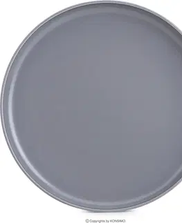 Talíře Konsimo Jídelní sada talířů pro 6 osob VICTO II 18 ks bílá/šedá/černá III