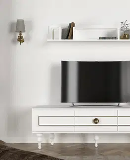 Obývací stěny a sestavy nábytku Televizní stěna SCARLETT bílá